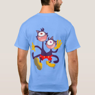 Monokulära katter i Tandem Walk T-shirt (baksida)