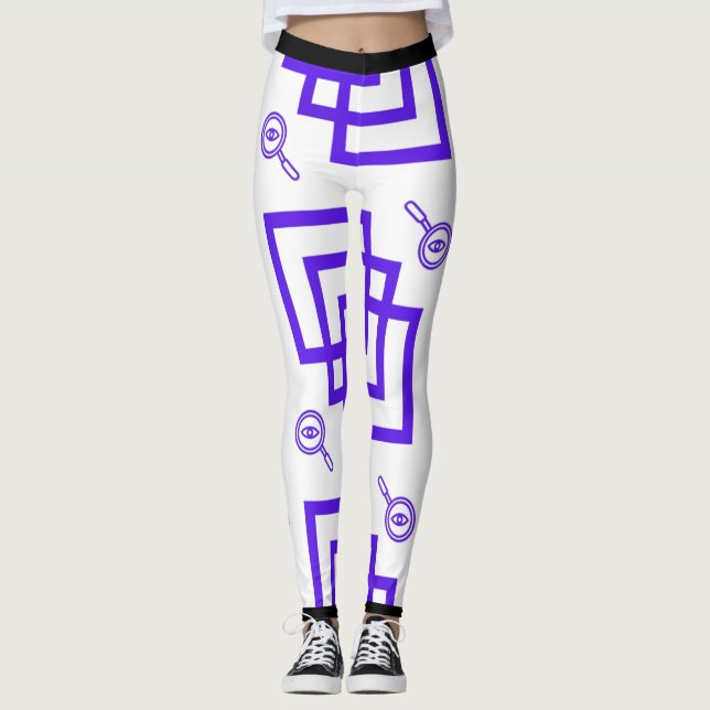 Monoline Search Icon Leggings – Modern Minimalist (Framsida)