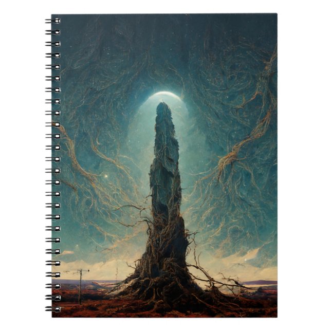 Monolith 2 Fantasy Sci-Fi Art Anteckningsbok (Framsidan)