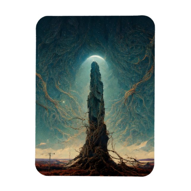 Monolith 2 Fantasy Sci-Fi Art Magnet (Vertikal)