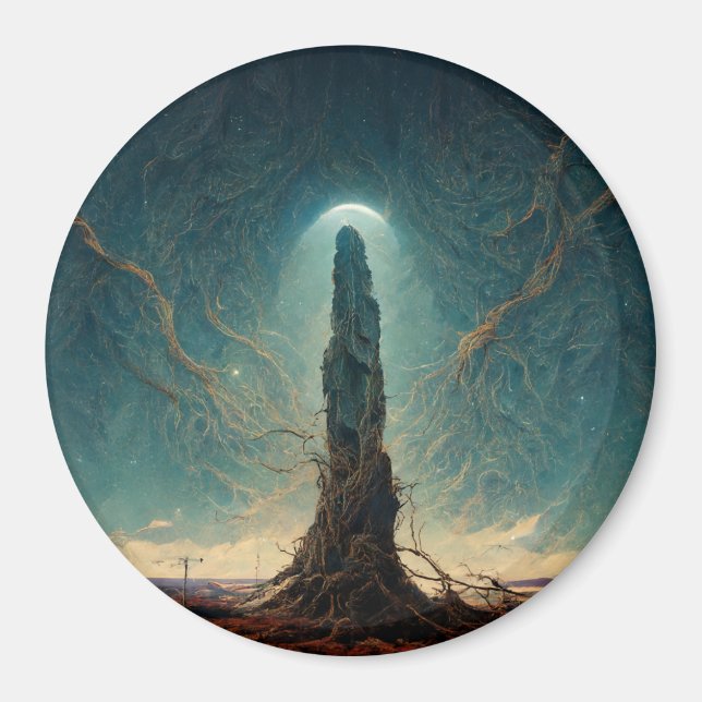 Monolith 2 Fantasy Sci-Fi Art Magnet (Framsidan)