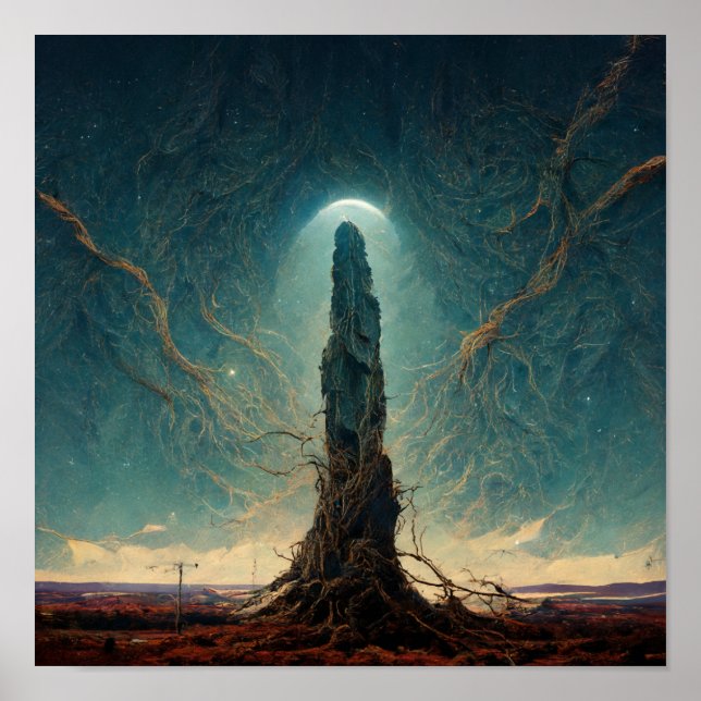 Monolith 2 Fantasy Sci-Fi Art Poster (Framsidan)