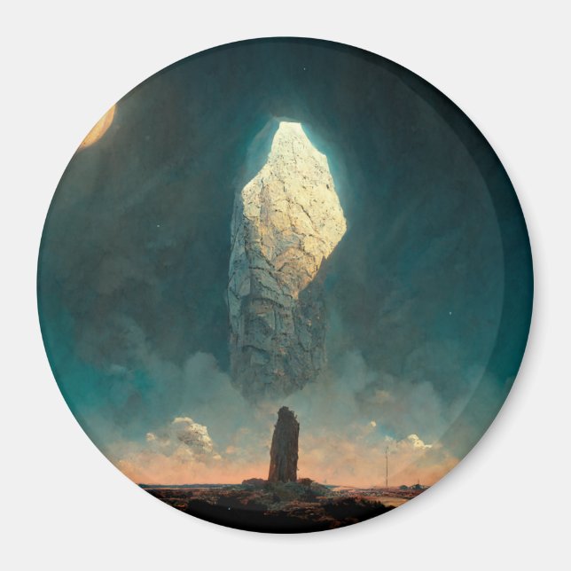Monolith 3 Fantasy Sci-Fi Magnet (Framsidan)