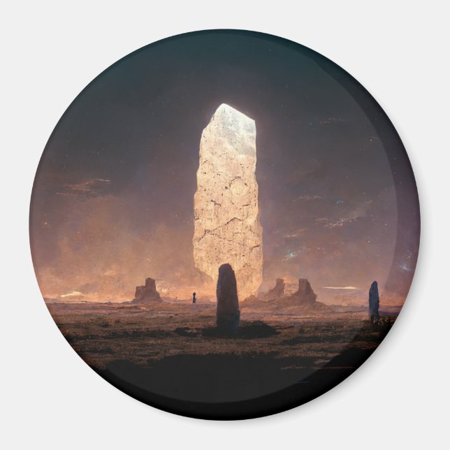Monolith 4 Fantasy Sci-Fi Magnet (Framsidan)