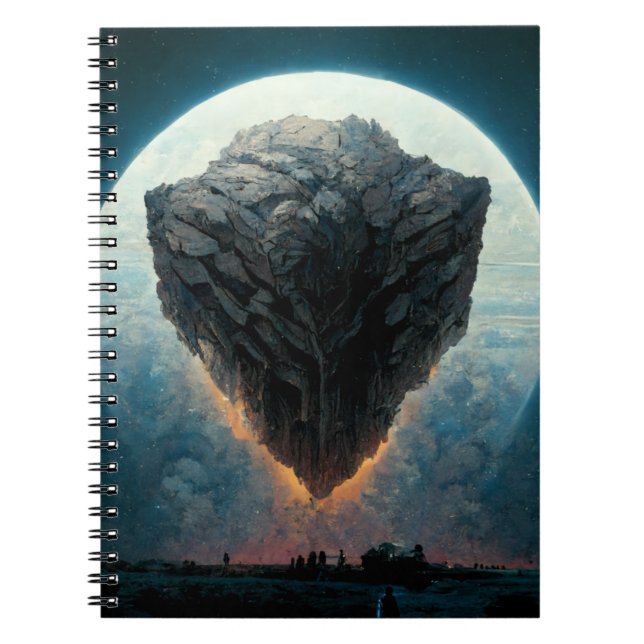 Monolith Fantasy Sci-Fi Art Anteckningsbok (Framsidan)