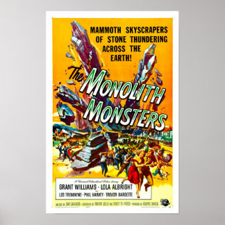 Monolith Monsters Vintage Movie Poster