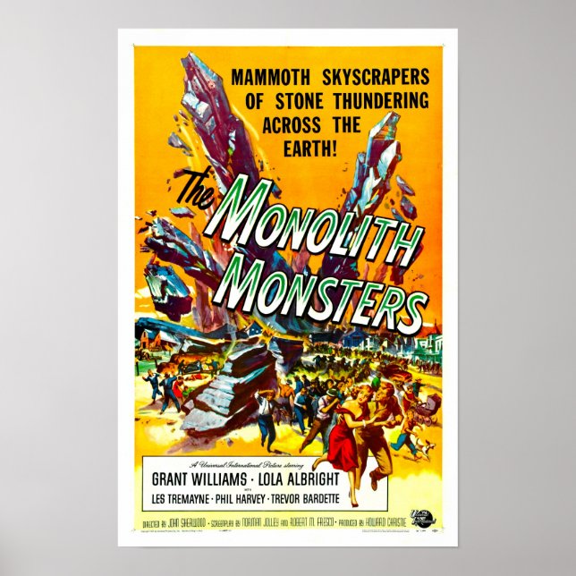 Monolith Monsters Vintage Movie Poster (Framsidan)
