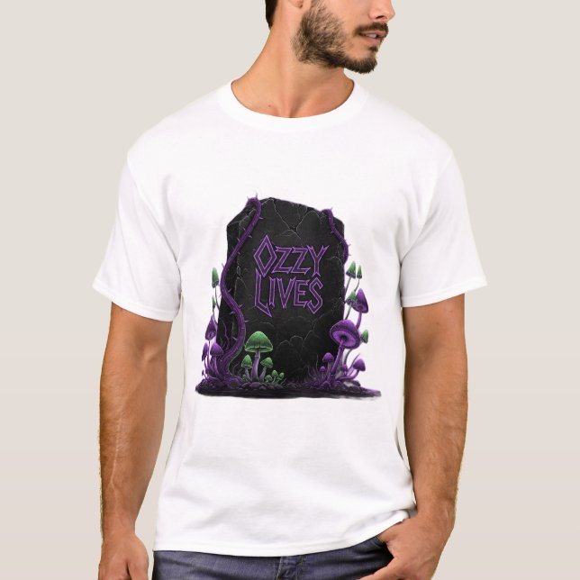 Monolithic Slab: Ozzy Lives T Shirt (Framsida)