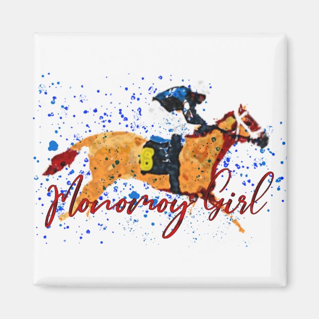 Monomoy Girl Champion Racehorse Magnet (Framsidan)