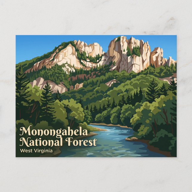 Monongahela National Forest USA Vykort (Framsida)