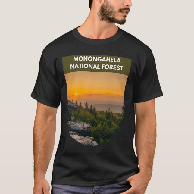 Monongahela Nationalskogen - Soluppgång - Väster V T Shirt (Framsida)