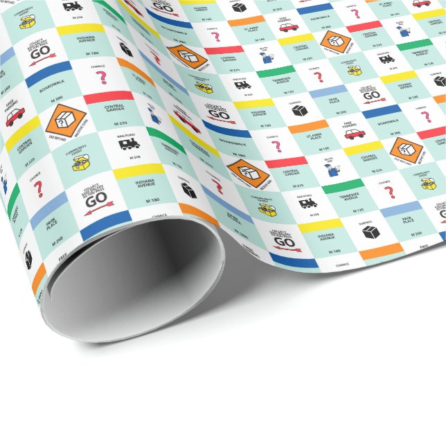 monopol brädspel natt presentpapper (Rullad Hörn)