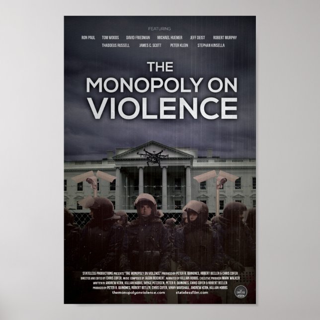 "Monopol på våld" poster (Framsidan)