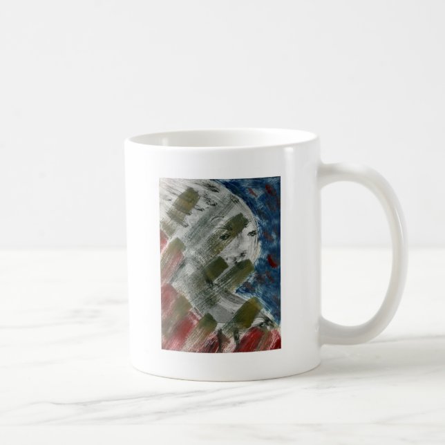Monoprint Woman and Kråka (Raven) Kaffemugg (Höger)