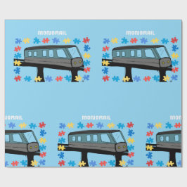 Monorail tåg vagn coaster autism pussel  presentpapper
