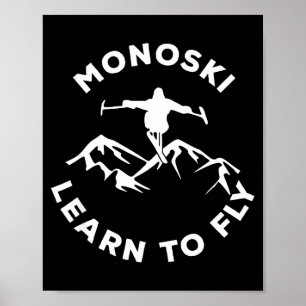 Monoskidning lär dig att flyga parasport adaptiv s poster