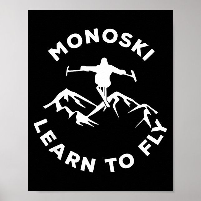 Monoskidning lär dig att flyga parasport adaptiv s poster (Framsidan)