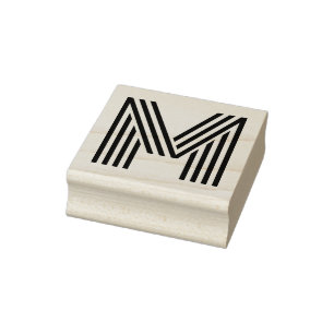 Monoton Brev M Rubber Frimärke Stämpel