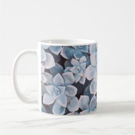 Monotone Blue Succulent Mugg