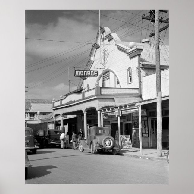 Monroe Cafe, Nyckel Väster, 1930-talet Poster (Framsidan)