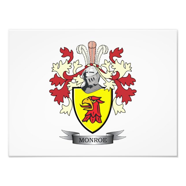 Monroe Family Crest Jackar av Arm Fototryck (Framsidan)