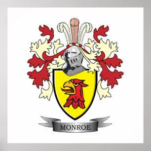 Monroe Family Crest Jackar av Arm Poster
