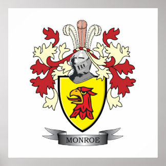Monroe Family Crest Jackar av Arm Poster