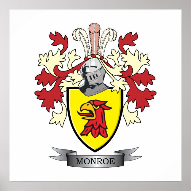 Monroe Family Crest Jackar av Arm Poster (Framsidan)