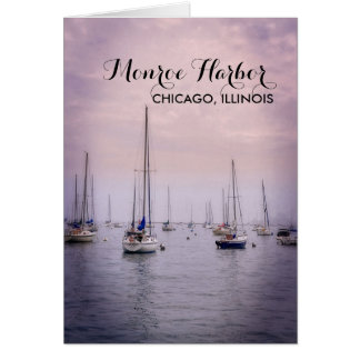 Monroe Harbor, Chicago Illinois Hälsningskort