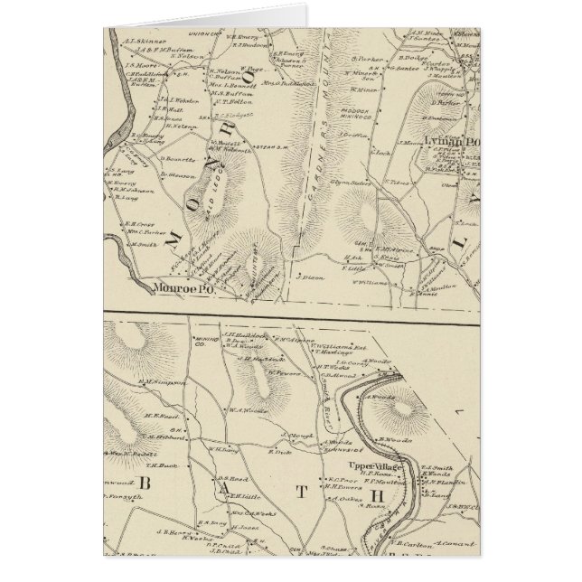 Monroe, Lyman, Bath Hälsningskort (Framsidan)