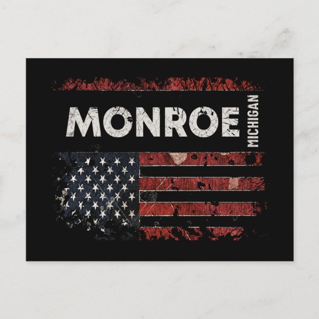 Monroe Michigan Vykort (Framsida)