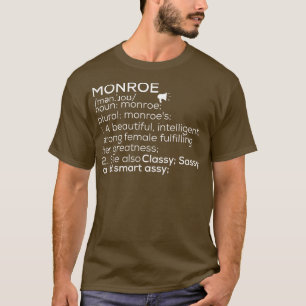 Monroe Namn Monroe Definition monroe kvinnlig Namn T Shirt