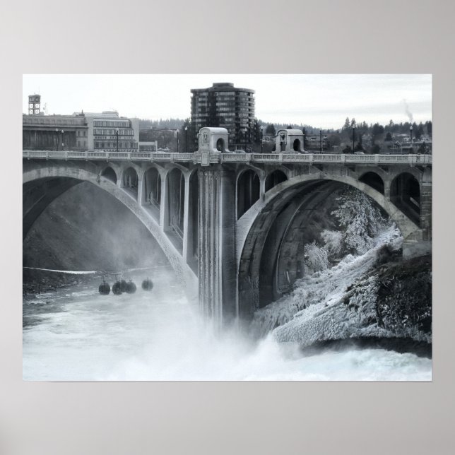 Monroe St Bridge 2 - Spokane Washington Poster (Framsidan)