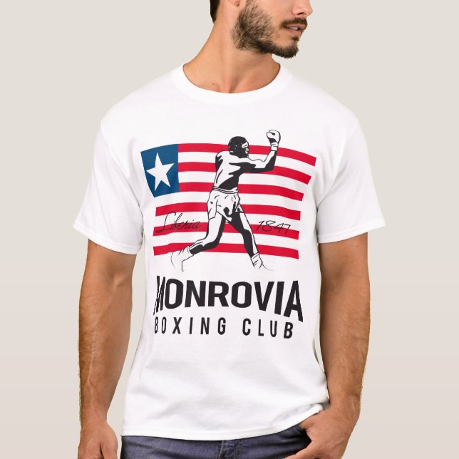 Monrovia boxningklubb t shirt (Framsida)