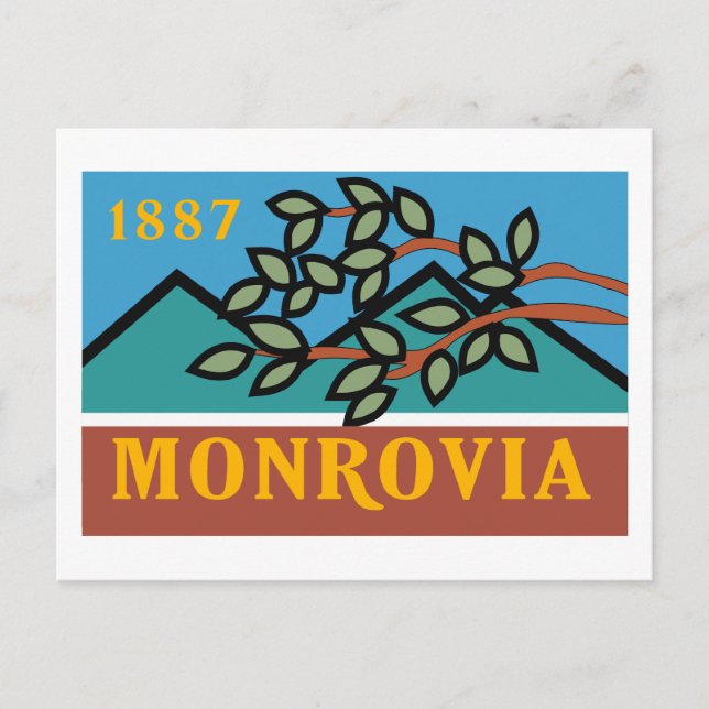 Monrovia Flagga-vykort Vykort (Framsida)