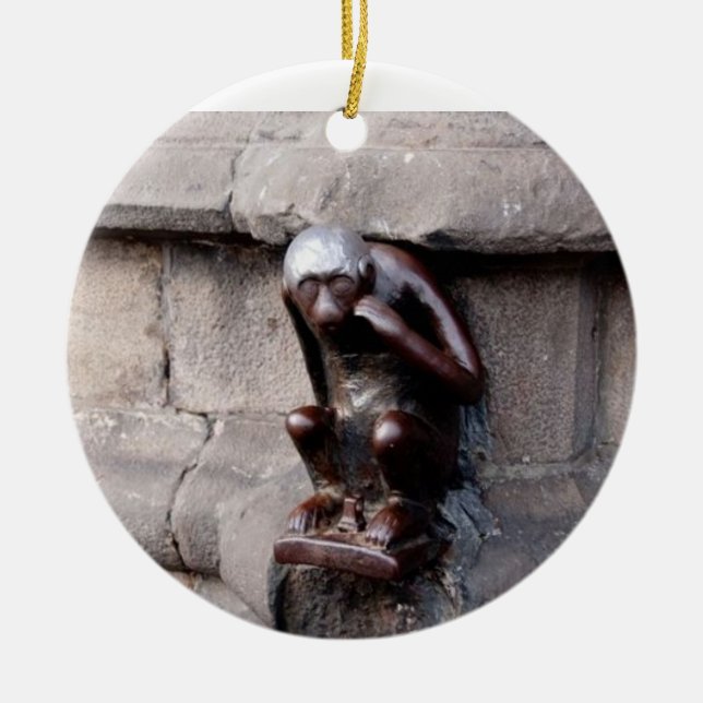 Mons apa julgransprydnad keramik (Framsidan)