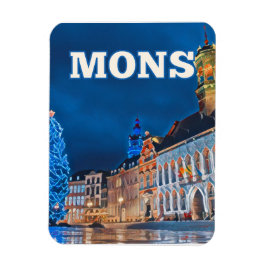 Mons Belgique Photo Vintage Magnet