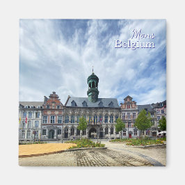 Mons eller Bergen gammal stad i Belgien resa Magnet