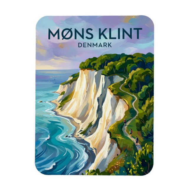 Møns Klint Danmark Magnet (Vertikal)
