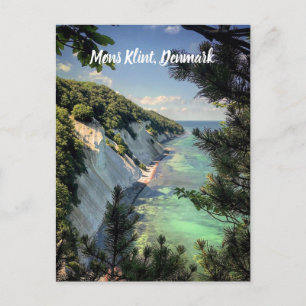 Møns Klint Danmark stiliserat Vykort