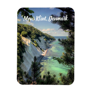 Møns Klint Danmark stilized Magnet