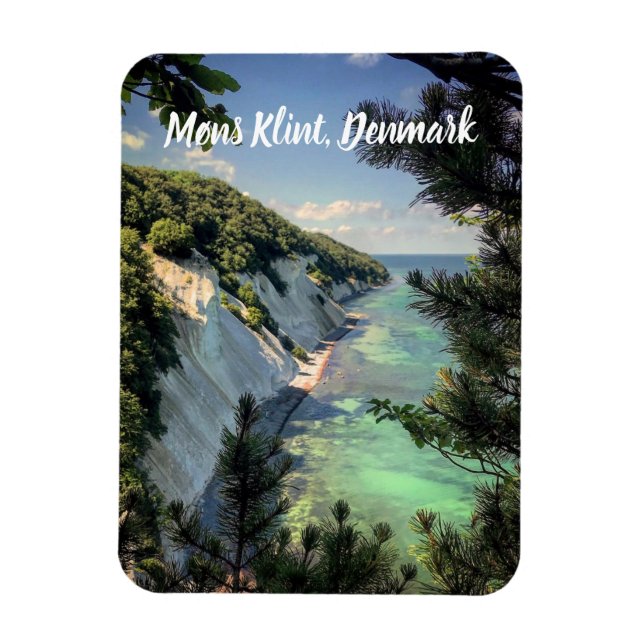 Møns Klint Danmark stilized Magnet (Vertikal)
