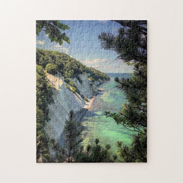 Møns Klint Danmark stilized Pussel (Vertikal)