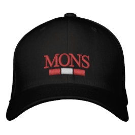 Mons stad i Belgien Broderad Keps
