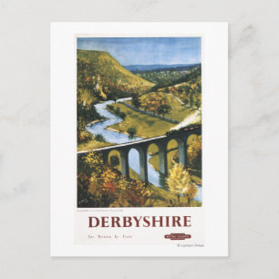 Monsal Dale, Tåg och Viaduct British Rail Vykort