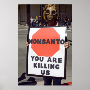 Monsanto person som protesterar poster