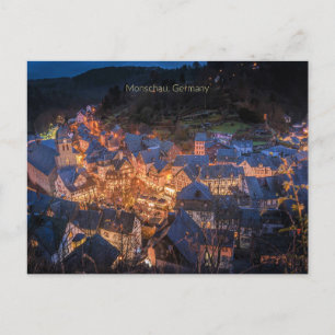 Monschau, Tyskland, festlig säsong. Vykort