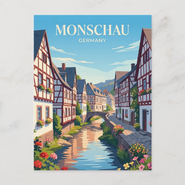 Monschau Tyskland Vykort (Framsida)