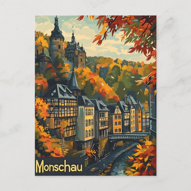 Monschau Tyskland Vykort (Framsida)