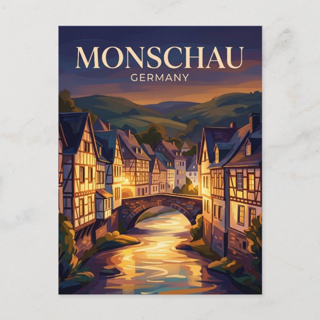 Monschau Tyskland Vykort (Framsida)
